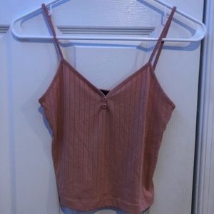 forever21 light pink cropped tank top